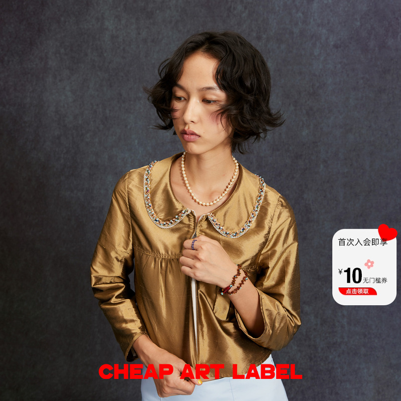 cheapartlabel金色拉链小罩衫女