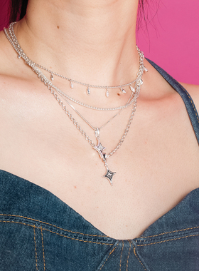 MINT THERAPY闪耀爱心宝石项链时尚锁骨链女630AKAVE