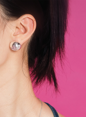 MINT THERAPY闪耀星芒渐变粉灯球耳环耳饰女630AKAVE