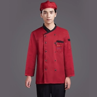 Маленький косой воротник красные длинные рукава