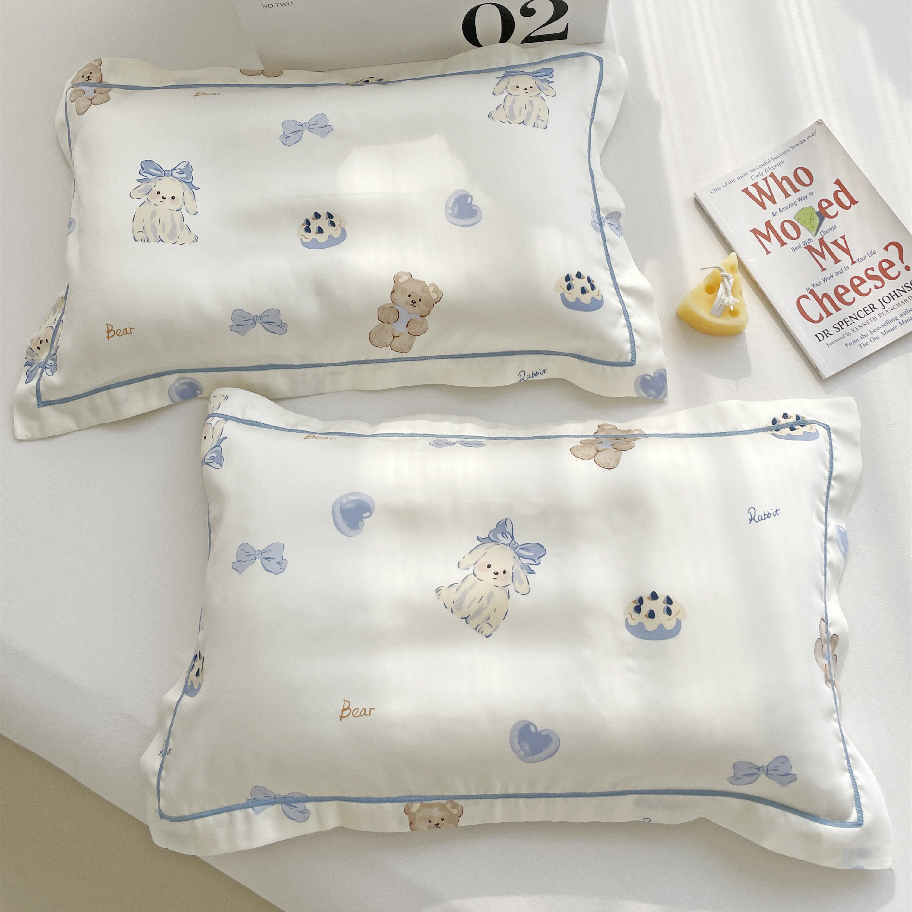 可爱儿童莱赛尔天丝枕套单个婴儿30*50cm冰丝凉感乳胶春夏枕头套