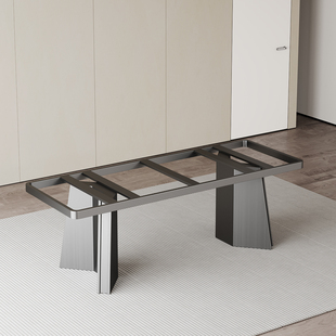 意式不锈钢桌腿桌脚支架桌子腿岩板餐桌脚茶桌底座大理石办公桌脚