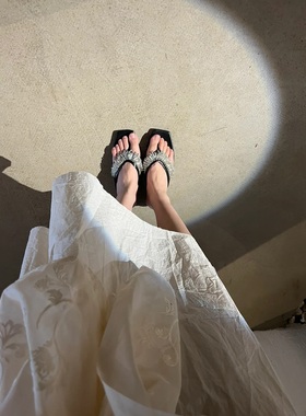 75%折设计师品牌COTEMP女士时装Valeria黑色钉珠小高跟拖鞋