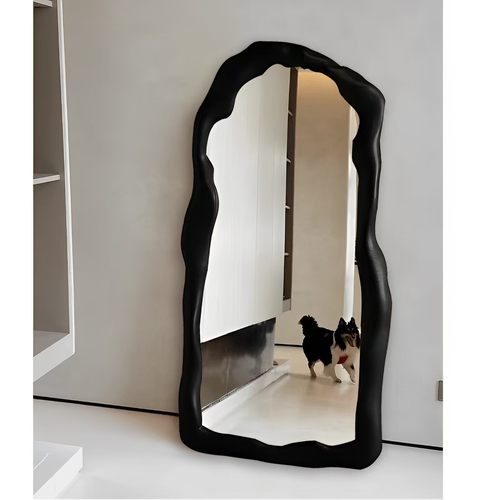 侘寂风异形壁挂全身镜客厅艺术镜