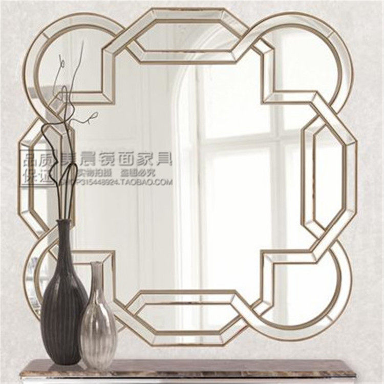 欧式简约方形装饰镜艺术玄关镜美式复古浴室镜新古典墙面壁饰定制,住宅家具,化妆镜,淘宝优惠券,粉丝福利购,淘宝优惠卷