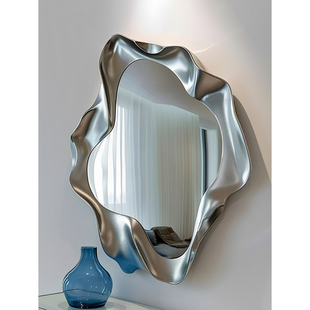 法式异形镜子壁挂浴室镜高颜值梳妆镜不规则化妆镜创意艺术装饰镜