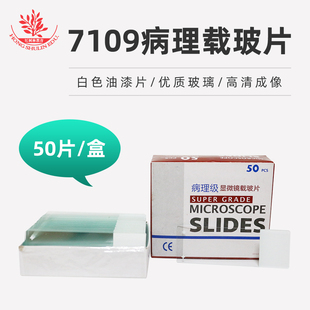 病理级显微镜载玻片厚1.0-1.2mm磨砂边一盒50片装7109型载玻片