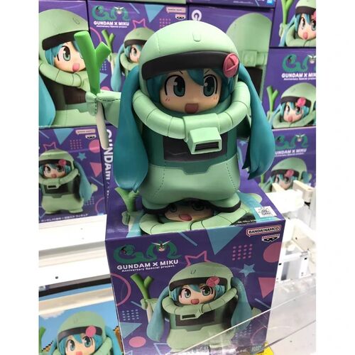 正版 眼镜厂 高达45周年联名 初音未来 扎古谷努咪 手办