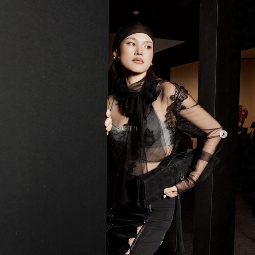 fanciclub代购蕾丝透视衬衫