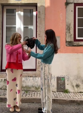 parfois 代购爱心印花长半身裙