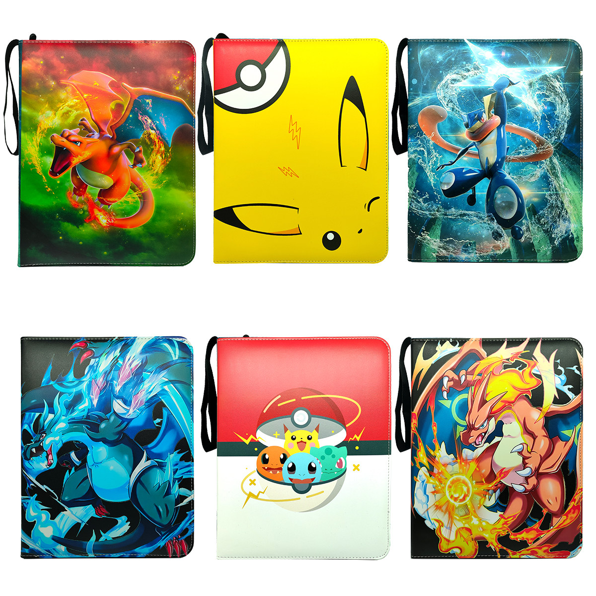 神奇宝贝集卡册卡牌收纳册卡片皮质卡册宝可梦卡册包拉链收藏册