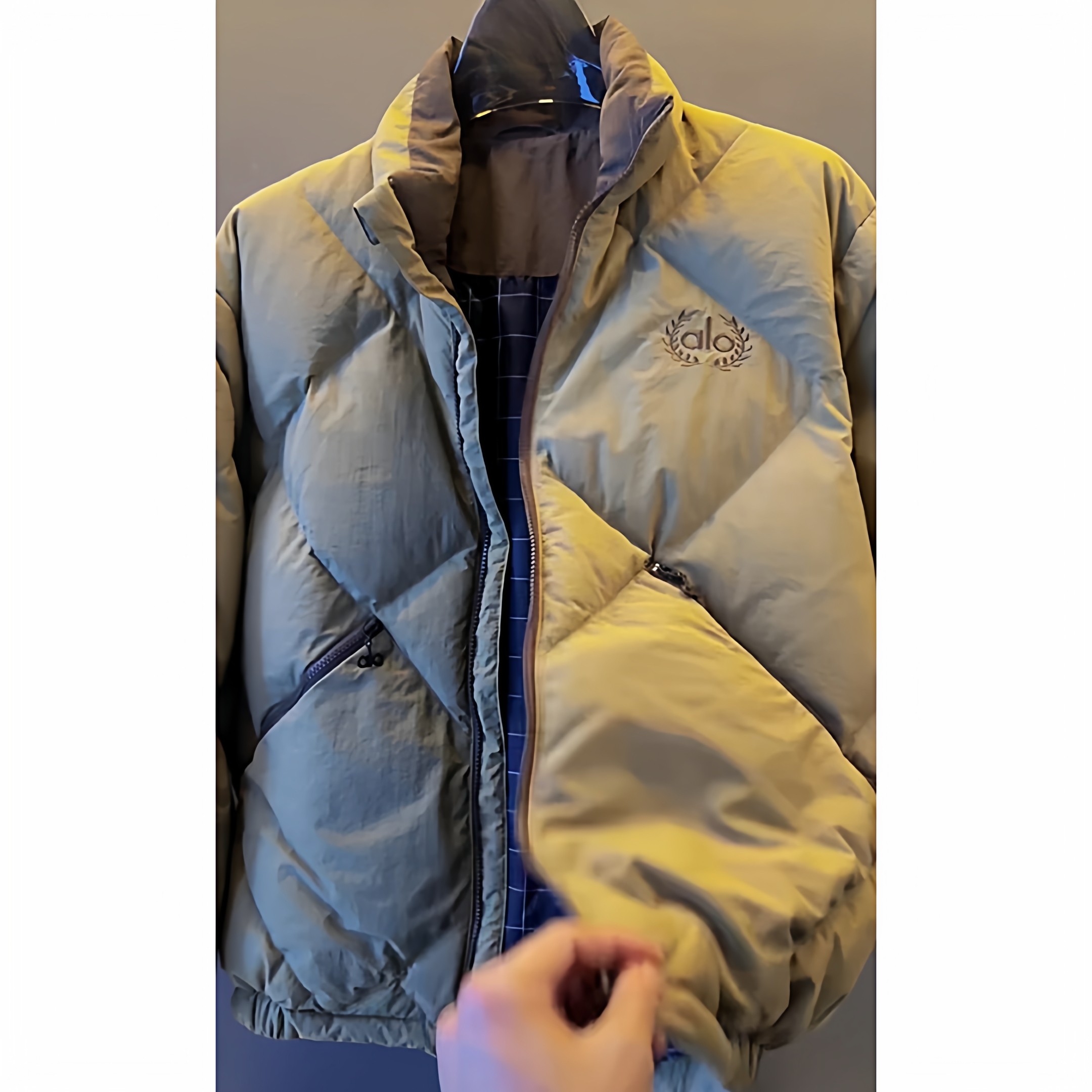 男装alo男士冬季高级感棉衣外套棉服男款设计韩版ins休闲百搭潮流