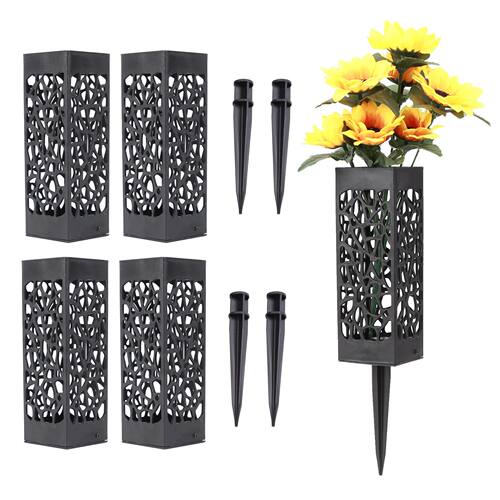 1/2/4PCS Cemetery Vase Decorations for Human Grave Hollow Fl