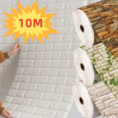 3D Wallpaper Decoration Self-adhesive Antique Foam Brick Wal