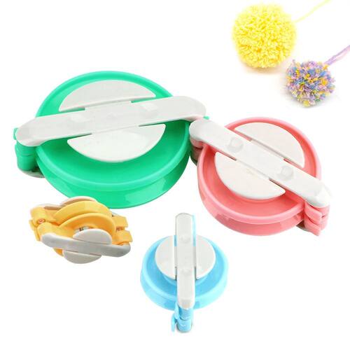 4 Sizes Pompom Maker Ball Weaver Needle Craft Needlework Kni