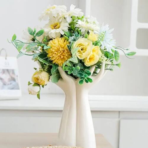 Nordics Style Ceramic Vase Modern Creative Hand Vase Flowers