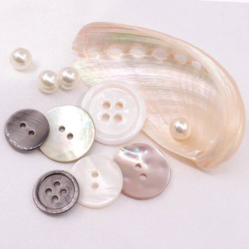 10Pcs Natural Pearl Shell Buttons for Clothing Sewing Access