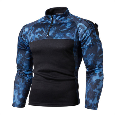 Outdoor Fitness Camouflage Jogging Sweatshirt Men's Long-sle