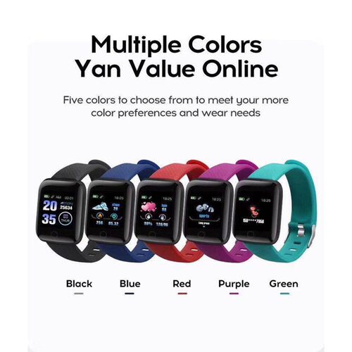 116plus Smart Bracelet D13 Heart Rate Blood Pressure Blood O