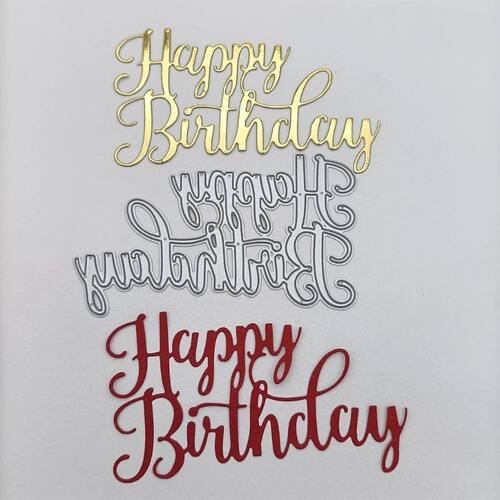 Happy Birthday Metal Cutting Dies Stencil DIY Scrapbooking A
