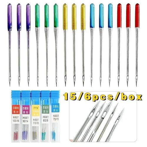 15/6/5Pcs Anti-Jumping Sewing Machine Needle Sretch Fabric S