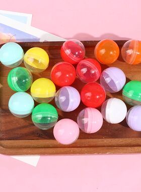 100Pcs Plastic Empty Toy Vending Capsules Half Clear Half Co