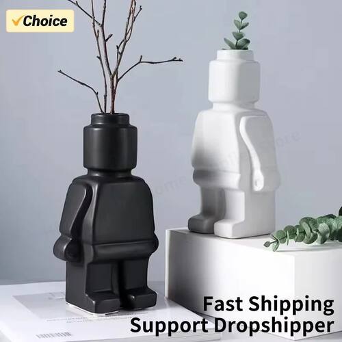 European Resin Statue Creativity Block Man TV Cabinet Deskto