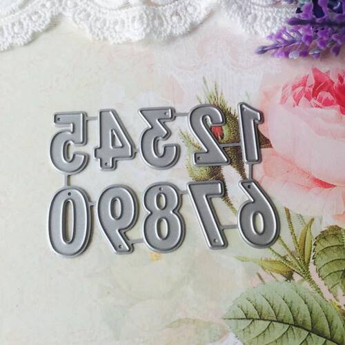 Numbers 0 - 9 Metal Cutting Dies for Scrapbooking DIY Scrapb