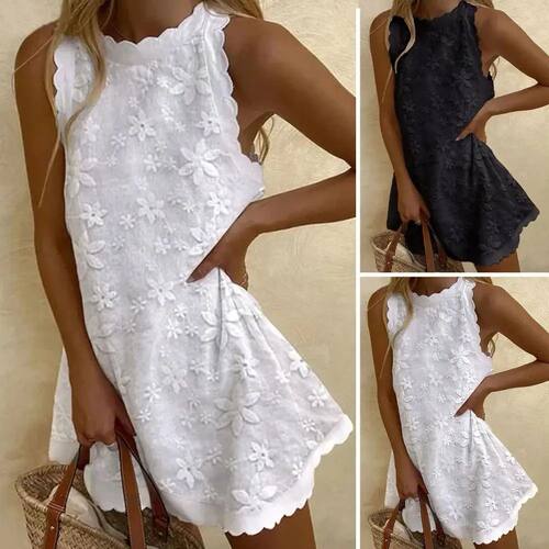 Women Summer Dress Floral Embroidery Off Shoulder Lady Dress