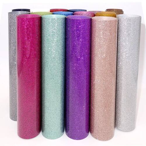 Glitter Heat Transfer Vinyl Iron On T-shirt DIY Craft For Cl