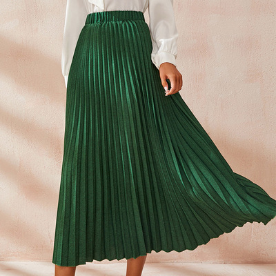 2024 Women's Skirt Pleated Long Skirt Sample Slim And Hot Mo