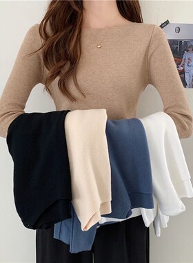 Autumn Winter Women Sweaters Slash Neck Slim Knitted Pullove