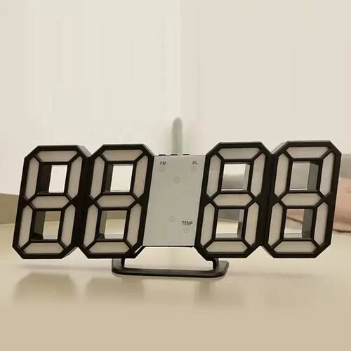3D LED Digital Clock Luminous Fashion Wall Clock Multifuncti