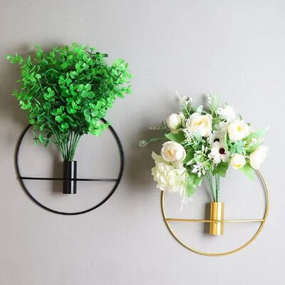 Metal Wall Hunging Vase Modern Creativity Stainless Steel Wa