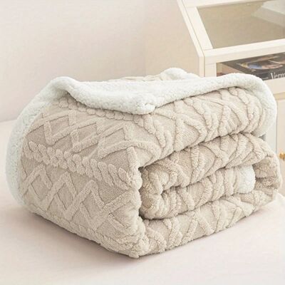 1PC Swaddle Blanket Coral Fleece Blanket Office Nap Blanket