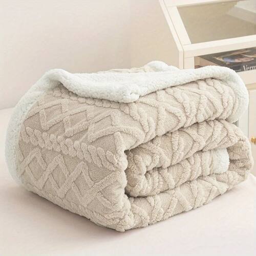 1PC Swaddle Blanket Coral Fleece Blanket Office Nap Blanket