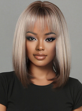 Female Short Hair, Short Straight Hair, Full Bob Full Headba