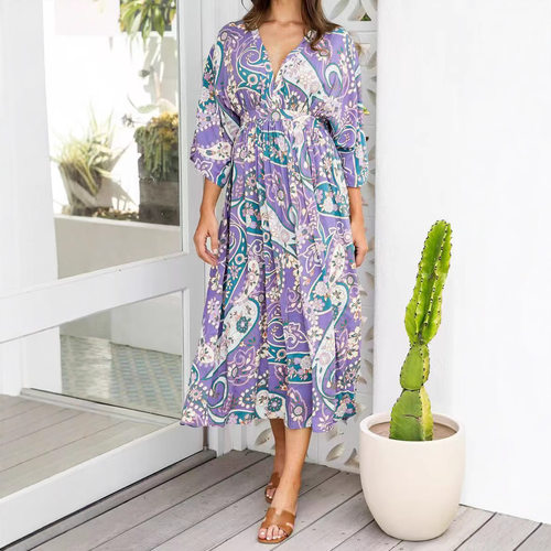 Independent Station Hot Selling Long Skirts For Women V-neck