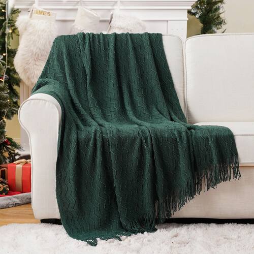Battilo Christmas Knit Throw Blanket For Sofa Bed Lightweigh