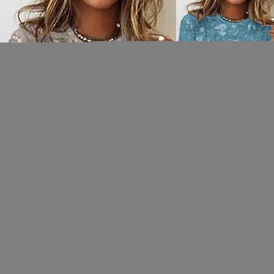 2024 Printed Long-sleeved T-shirt Sweatshirt Bottoming Women