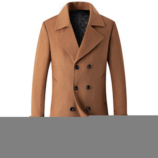 Woolen Coat European Double Men Fashionable breasted Size