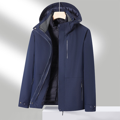 Thick And Warm Down Jacket, Outdoor Three-in-one Windproof D