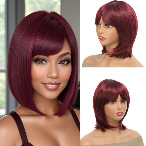 10-inch Women's Fashionable Age-reducing Short Bob Hair ver