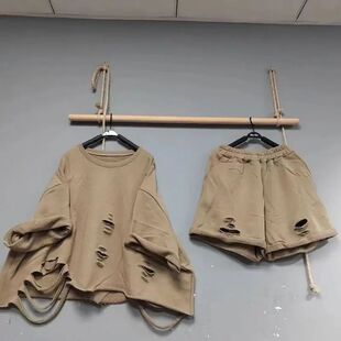 Sets Oversiz Spring Pullovers Hole Loose Beggar Summer Women