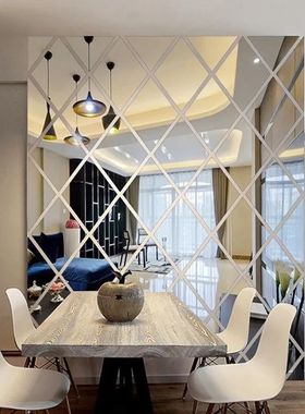 10/17/32/58pcs 3D Mirror Stickers Acrylic Triangles Self-adh