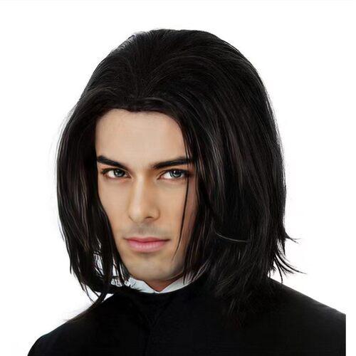 Halloween Men's Medium-parted Short Straight Hair splay Vinc