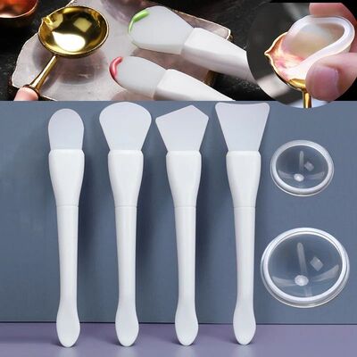 6 Styles Wax Seal Scraper Silicone Spoon Wax Lacquer Epoxy R