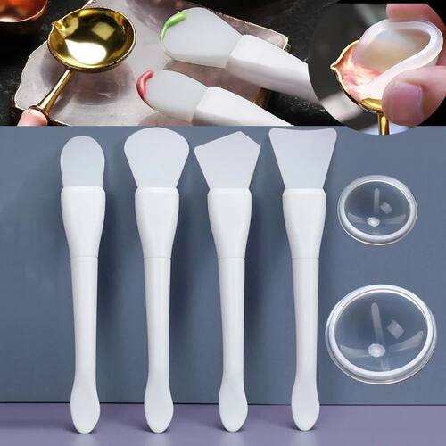6 Styles Wax Seal Scraper Silicone Spoon Wax Lacquer Epoxy R