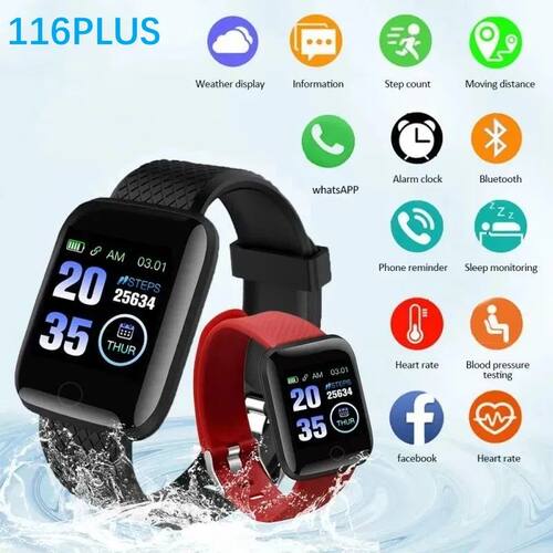 116plu Smart Watch Men Blood Pressure Waterproof Smartwatch