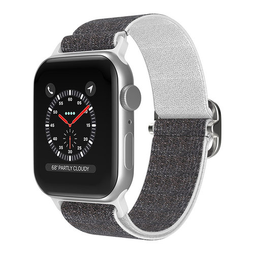 Woven Watch Strap With Glitter Diamond Buckle Suitable For